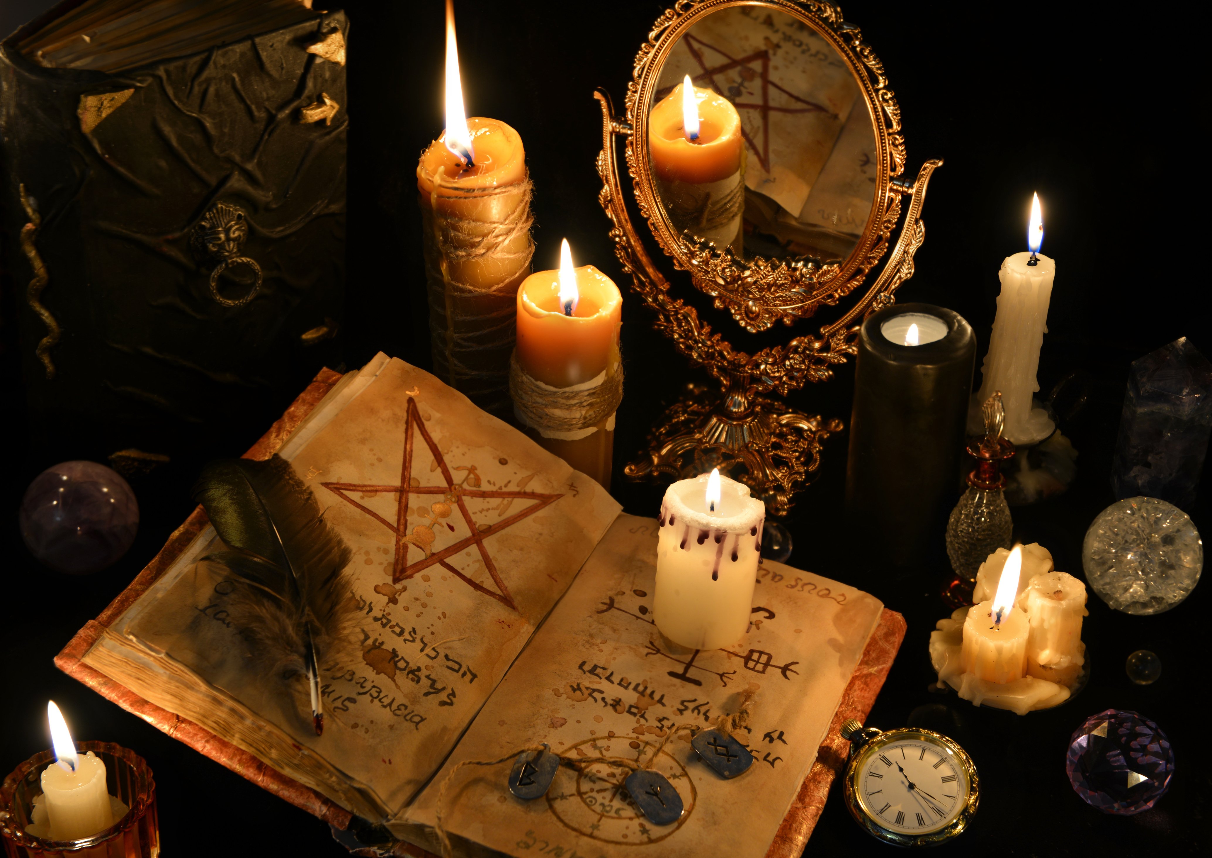 Mystic Still Life with Magic Objects, Esoteric, Occult and Wicca Concept